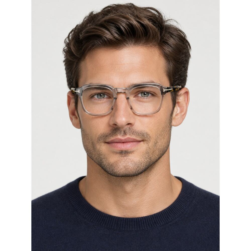 NEW Tom Ford FT5836-B 020 Grey Sunglasses Authentic
